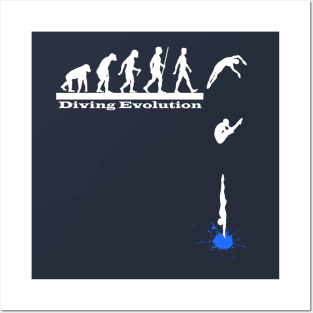 Springboard Diving Evolution Sport Diver Gift Posters and Art